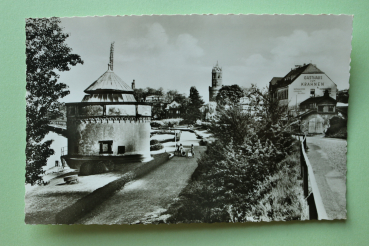 Postcard PC Andernach 1950s At Krahnen Restaurant Town architecture Rheinland Pfalz